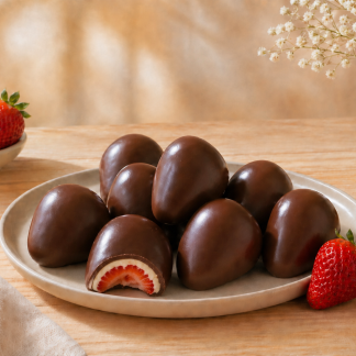 FRUTILLAS BAÑADAS EN CHOCOLATE KARINAT (120gr)