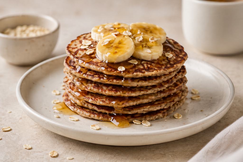 PANCAKES PROTEICOS DE AVENA Y BANANA (4u)