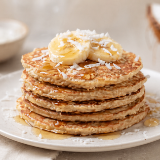 PANCAKES PROTEICOS DE AVENA Y COCO (4u)