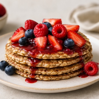 PANCAKES PROTEICOS DE AVENA Y FRUTOS ROJOS (4u)