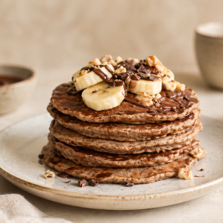 PANCAKES PROTEICOS DE AVENA Y CHOCOLATE (4u)